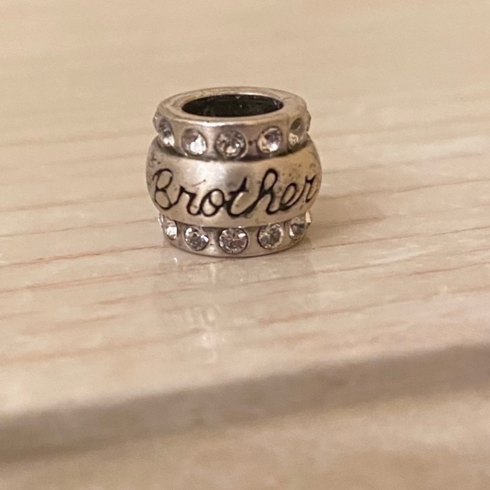 NOT USED. Brighton Brother Charm w Swarovski Crystals